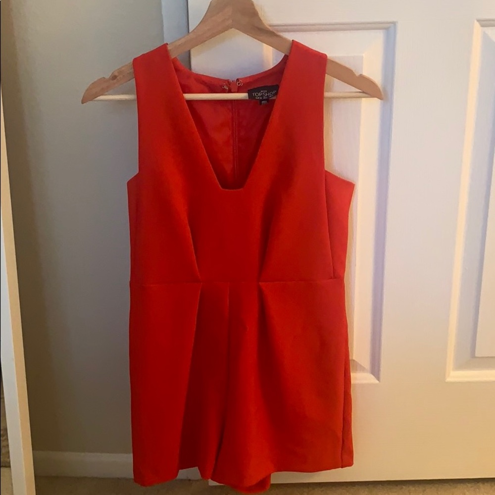 Red TopShop Petite Romper